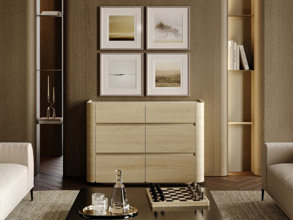 Комод 6 БОНИ дуб alpine/travertine cream