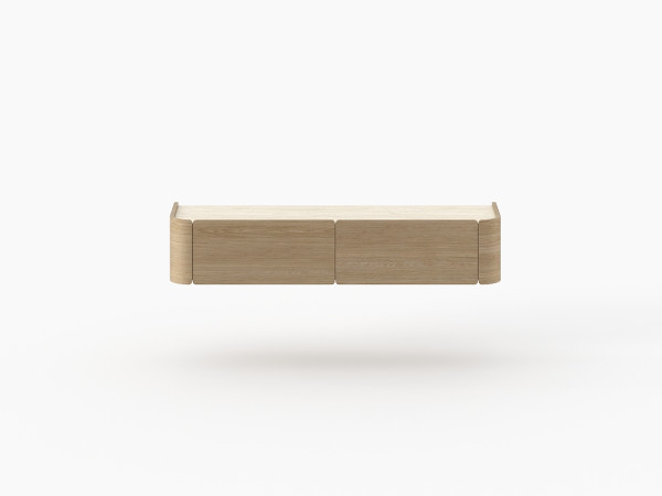 Тумба ТВ навесная БОНИ дуб alpine/travertine cream