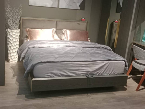 Кровать TESORRO grey stone/ясень choco 